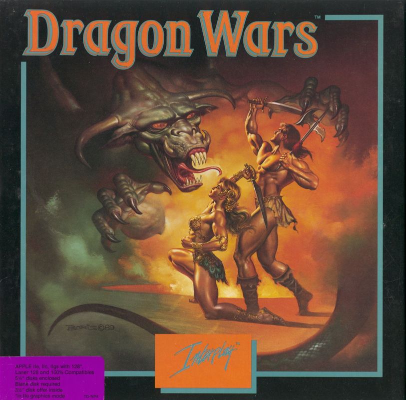 Dragon Wars box art for Commodore 64